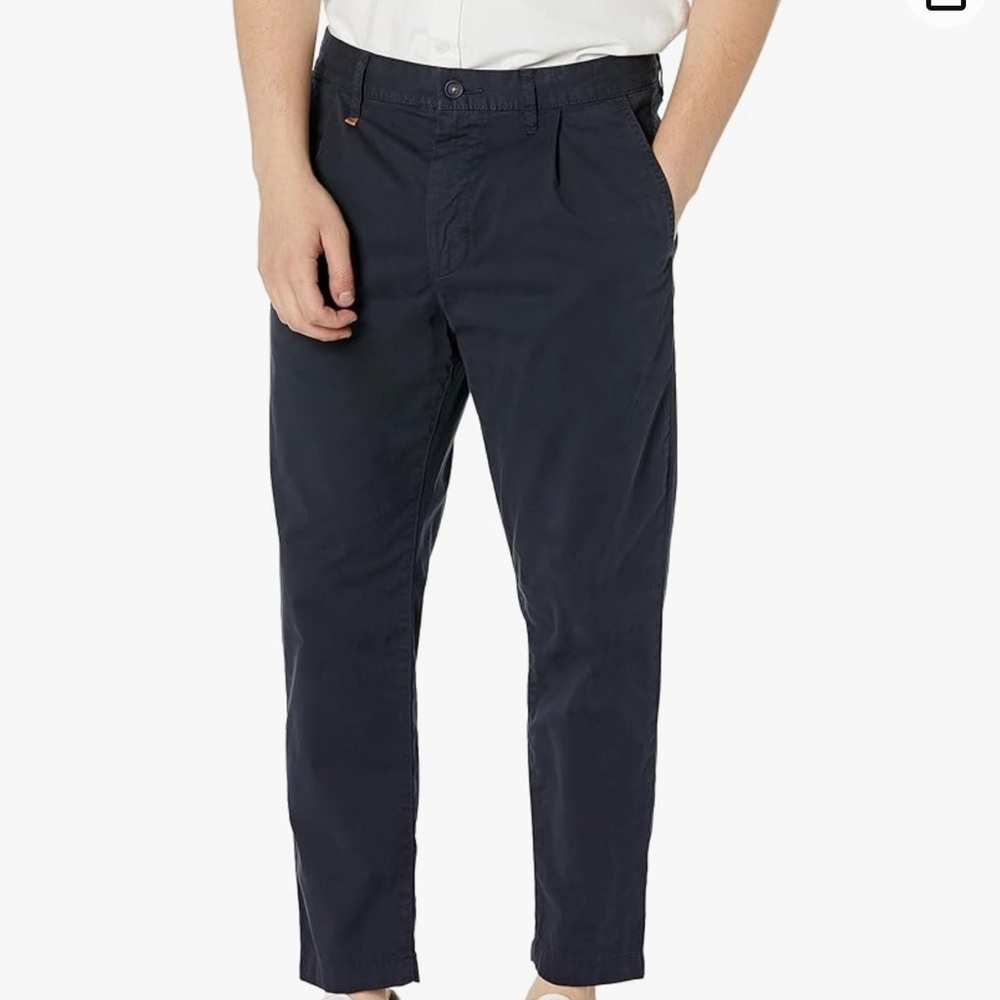BOSS Men's Slim-fit Tapered Cotton Blend Trousers